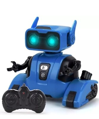 #ad Remote Control Robots for Kids With LED Eyes Dance Moves Music Blue $24.99