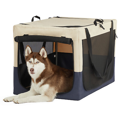 Dog Crates Dog Travel Crate Kennel Pet Dog Cages with Adjustable Fabric Cover $96.99