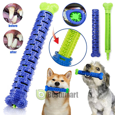 #ad Dog Chew Toy Toothbrush Pets Molar Tooth Cleaning Brushing Stick Doggy Silicone $9.63
