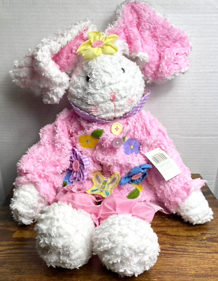 #ad Burton Burton Plush Easter Rabbit Stuffed Animal Chenille Toy 2007 22quot; NWT $42.50