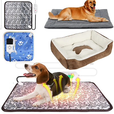 #ad Waterproof Pet Electric Heating Pad For Dog Cat Pet Bed Warmer Mat Cushion Bed $37.79