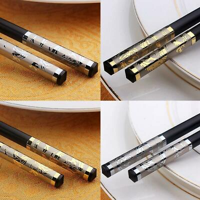 #ad 1 Pair Household Chopsticks Tableware Alloy black chopsticks Style Chinese A7D0 $1.79