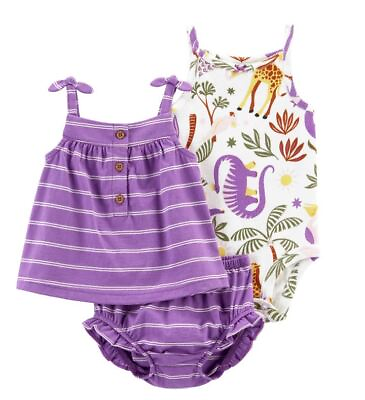 #ad Carters Baby 3 Piece Little Diaper Cover Set girls 69121824 Months Carters $19.99