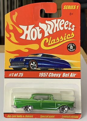 #ad Hot Wheels Classics ‘57 Chevy Bel Air Green 1 64 Diecast Series 1 Chevrolet $5.00