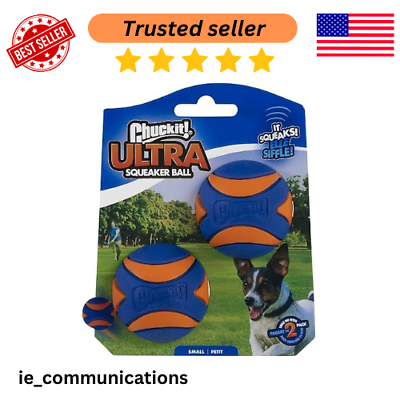 #ad #ad Chuckit Ultra Squeaker Ball Dog Toy Small 2 Inch 2 Pack for Small Breeds $11.65
