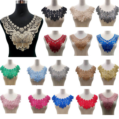 #ad Colorful Lace Fabic Embroidered Applique Neckline for Lace Fabric Sewing Tool gt; C $3.25