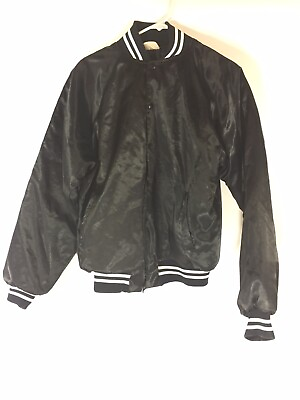#ad Auburn Sportswear Size Med Vtg Black Nylon Truck Stop Montrose Colorado Jacket $99.95