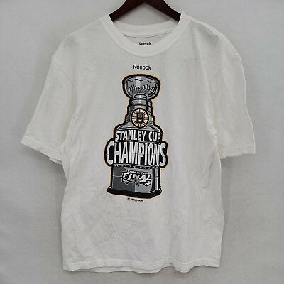 #ad Reebok Boston Bruins Stanley Cup Final 2011 Champions Shirt Mens Sz XL GUC $9.99