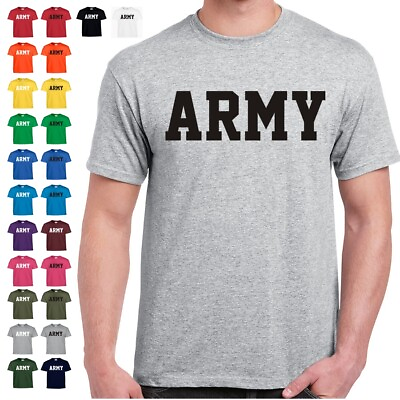 #ad US ARMY Physical Training Military PT T Shirt 24 Color Combinations 8 Sizes $14.99