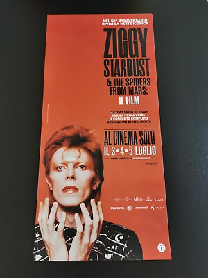 #ad ZIGGY STARDUST amp; SPIDER FROM MARS Original Ita Movie Poster 12x27quot; DAVID BOWIE $39.00