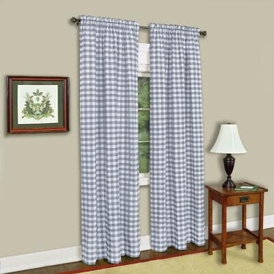 #ad Achim Home Furnishings Buffalo Check Window Curtain Single Panel 42quot; x... $22.35