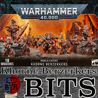 #ad Warhammer 40K Chaos Space Marines World Eaters Khorne Berzerkers Set BITS $0.99
