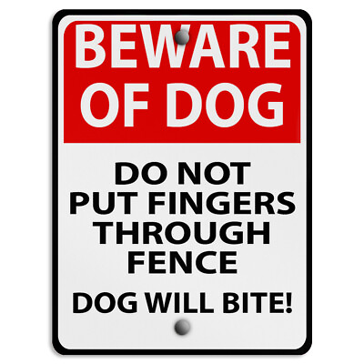 #ad Aluminum Vertical Metal Sign Multiple Sizes Beware of Dogs Weatherproof Street $36.99