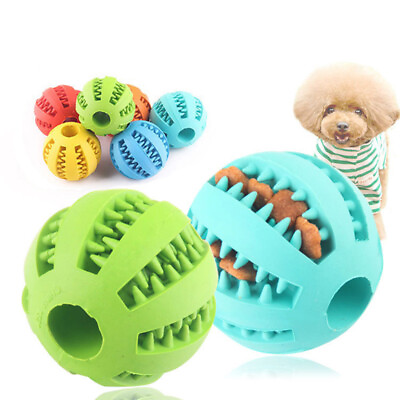 #ad Pet Dog Toy Extra Tough Rubber Ball Chew Toy for Dog Tooth Cleaning Ball of Food $10.31