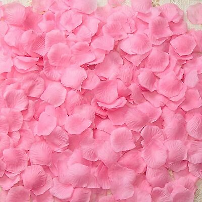 #ad Pink Fake Silk Flowers Petals Valentine’s Day Artificial Rose Petals 1000pcs ... $11.41