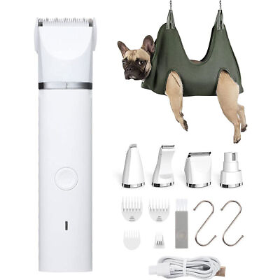 #ad Dog Cat Pet Grooming Kit Rechargeable Cordless Electric Hair Clipper Trimmer Set $24.29