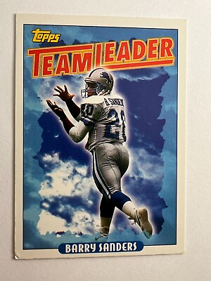 #ad 1993 TOPPS TEAM LEADER Barry Sanders DETROIT LIONS #174 football card $1.76