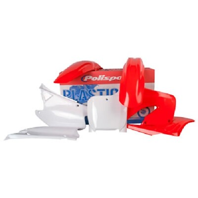 #ad Polisport New Plastic Kit Set Red Complete Honda CR125R CR250R 2000 2001 $125.43