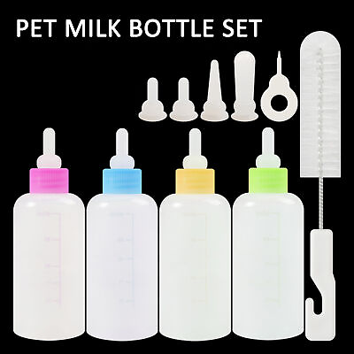 #ad Pet Feeding Bottle Kit Pet Nursing Kit Puppy Kitten Small Animal Syringe Feeding $8.73