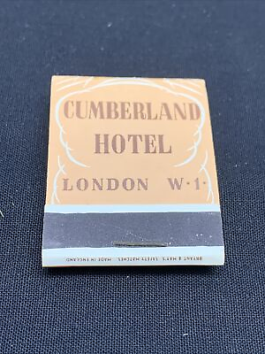 #ad Vintage Feature Matchbook Cover Cumberland Hotel London Front Strike Unstruck KG $25.00