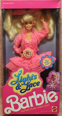 #ad NEW Lights amp; Lace Mattel Barbie 1990 #9725 $39.99