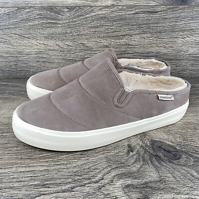 #ad Staheekum Ladies Mule Slip On Shoes Size 8 Brown Taupe Memory Foam Plush $17.95