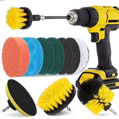 #ad Drill Brush Set 3 8 12 pc Tile Grout Power Scrubber Cleaner Spin Tub Shower Wall $6.49
