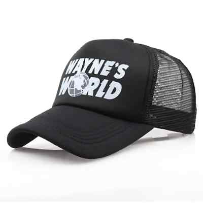 #ad Trucker Hat Wayne’s World Mesh Snapback Black Hats SNL Mike Myers ShaaaWing New $24.95