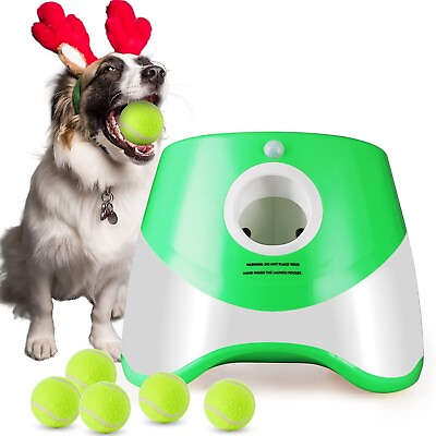 #ad Automatic Ball Launcher for Dogs Distance 10 30ft Ball Thrower Indooramp; Outdo... $121.22