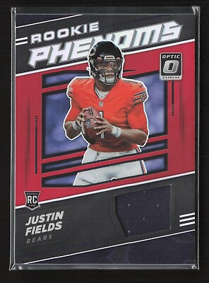 #ad 2021 Donruss Optic Rookie Phenoms Jersey Red Prizm Justin Fields RC #RP 4 $9.99