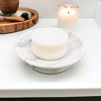 #ad White Natural Marble Soap Dish Handcrafted Genuine Solid Marble Soap Hold... $32.56