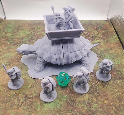 #ad 6 Piece Tortle War Party Dungeons and Dragons DnD Damp;D Scatter Terrain 28mm Mini $34.99