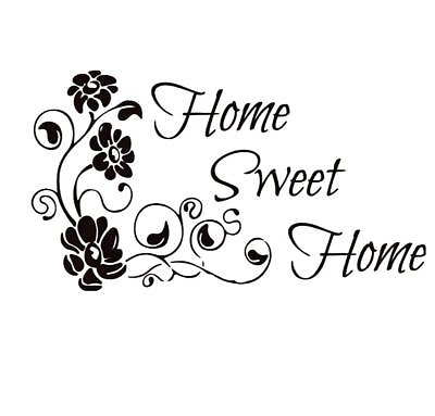 #ad Home Sweet Home Wall Decal Vinyl Family Sticker Home Decor 12.5#x27;#x27;x22#x27;#x27; $11.81