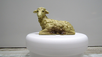 #ad Vintage Ceramic Adorable Nativity Creche Resting Sheep Lamb Figurine 3quot; long $15.91