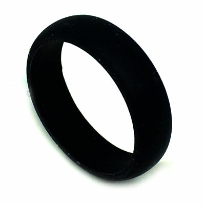 #ad SAR SAFE ACTIVE RINGS 6mm BLACK Medical Grade Silicon Rubber Wedding Band Ring $12.60