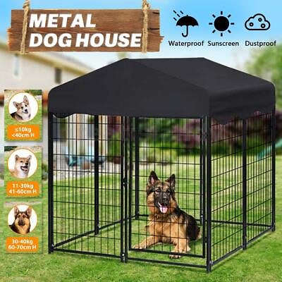 #ad Heavy Duty Metal Kennel Cage Crate Tray For Pet Dog Large Portable Rabbit House $134.99