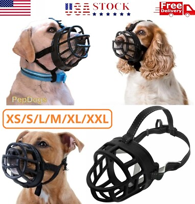 #ad Basket Breathable Silicone Dog Mouth Pet Bite Mask Anti Barking and Anti Chewing $9.28