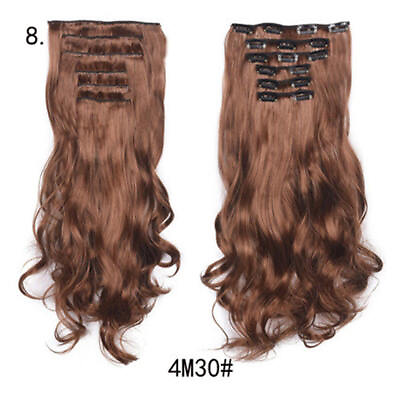 #ad Long Curly Wavy Hair 16 Clip In Hair Extension $20.49
