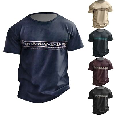#ad Men#x27;s Cool 3D Printed T Shirt Short Sleeve O Neck Tee Top Summer Sports Street T $18.14