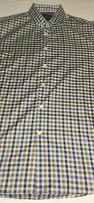 #ad Egara Men#x27;s Dress Shirt Non Iron Slim Fit Size LARGE 100% Cotton NEVER WORN $39.99