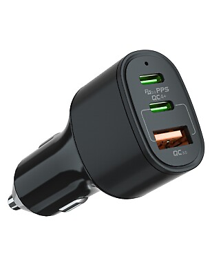 #ad 60W 3 Port PD USB C Fast Charging Car Charger Adapter For iPhone Samsung $11.69