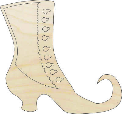 #ad Witch Boot Laser Cut Wood Shape FAL52 $39.20