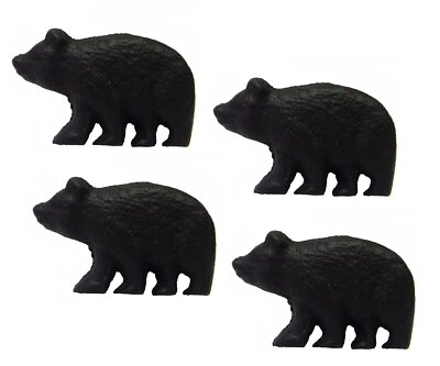 #ad Rustic Black Bear Drawer Pulls Set of 4 Knobs $24.56