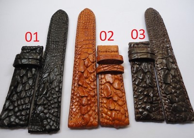 #ad Genuine Crocodile Alligator Legs Skin Leather Watch Strap Band 18mm 24mm $28.00