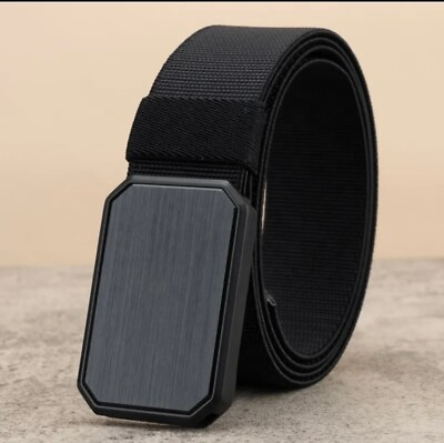 #ad Web Belt Magnetic Belt No Hole One Size Fits Most Choose Color Black Buckle $18.59