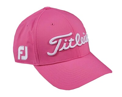 #ad Titleist Golf Tour Performance PINK OUT Adjustable Golf Hat COLOR: Pink White $34.95