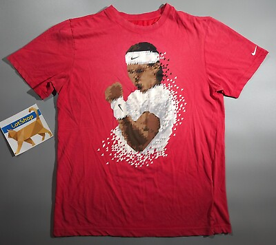 #ad 2012 Rafael Nadal Nike Dri Fit Tennis Vintage T Shirt Size M $37.99
