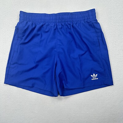 #ad Adidas Ori Solid Swim Shorts Men#x27;s Size Large Blue H44769 Trunks $14.95