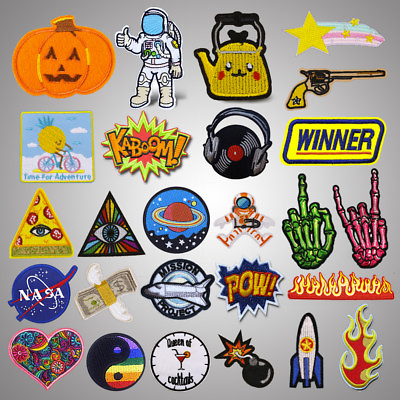#ad Punk Embroidery Sew On Iron On Patch Clothes Badge Fabric Applique Craft Sticker $2.29