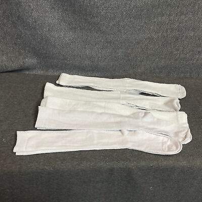 #ad 5 Pack Unbranded Crew Socks Unisex Color White Size 8quot; NWOT $15.99